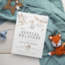 Search for vintage stork baby shower invitations Watercolor