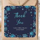 Search for snowflake thank you stickers Baby shower