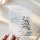 Search for teacup bridal shower invitations Watercolor