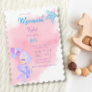 Search for digital mermaid birthday invitations Pink