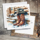Search for cowboy boots christmas cards Rustic