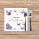Search for purple and gold napkins Butterflies