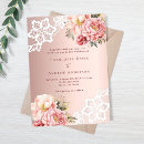 Search for rose gold lace wedding invitations Modern