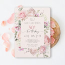 Search for for her 50th birthday invitations Pink roses
