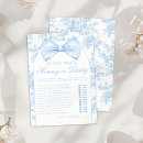 Search for blue toile invitations Cute