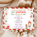 Search for adoption invitations Elf adoption certificate