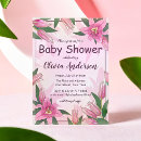 Search for lily baby shower invitations Botanical