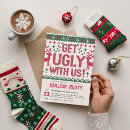 Search for ugly sweater office christmas christmas christmas invitations Let's get ugly