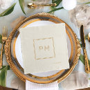 Search for gold foil wedding napkins Monogrammed