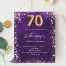 Search for purple 70th birthday invitations Women