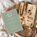 Search for green wreath invitations Calligraphy