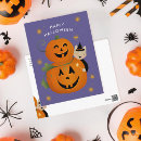Search for witch cat postcards Pumpkin