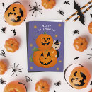 Search for cat halloween cards Jack o lantern