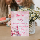Search for polar bear birthday invitations Pink