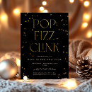 Search for pop fizz clink invitations Black