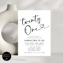 Search for 21st birthday invitations Black and white
