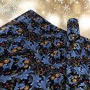 Search for dark blue christmas wrapping paper Traditional