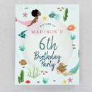Search for mermaid birthday party posters Whimsical