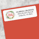 Search for wreaths return address labels Simple