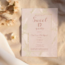 Search for sweet seventeen invitations Gold glitter