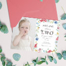 Search for girl 2nd birthday invitations Wildflower