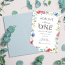 Search for wildflower 1st birthday invitations Wildflower is turning one