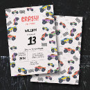 Search for kids monster truck birthday invitations Racing