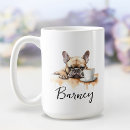 Search for funny french bulldog mugs Watercolor