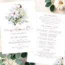 Search for white and gold wedding programs Greenery