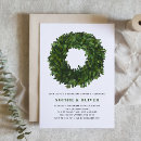 Search for wreath rehearsal dinner invitations Botanical