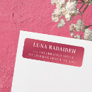 Search for plain pink return address labels Elegant