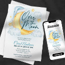 Search for over the moon baby boy shower invitations Blue