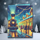Search for snowy night christmas cards Retro