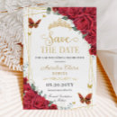 Search for red and gold quince invitations Butterflies