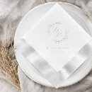 Search for floral wedding napkins Initials