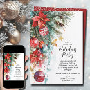 Search for poinsettia christmas invitations Corporate christmas party