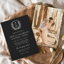 Search for monogram photo invitations Black and white