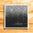 Search for black and silver napkins Birthday