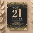 Search for black and gold 21st birthday invitations Trendy