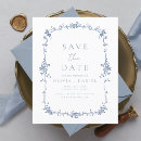 Search for victorian save the dates Blue floral