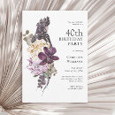 Search for boho 40th birthday invitations Floral