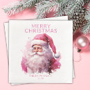 Search for pink santa claus Watercolor