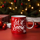 Search for snowflake design mugs Let it snow