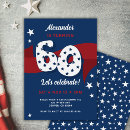 Search for red 60th birthday invitations Patriotic