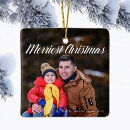 Search for double sided christmas tree decorations Family photo