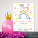 Search for rainbow unicorn birthday invitations Girl birthday party
