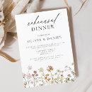 Search for wildflower rehearsal dinner invitations Elegant modern floral