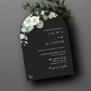 Search for dark green and gold wedding invitations Black