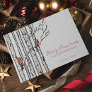 Search for birch christmas cards Red bird
