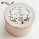 Search for animals baby shower stickers Forest